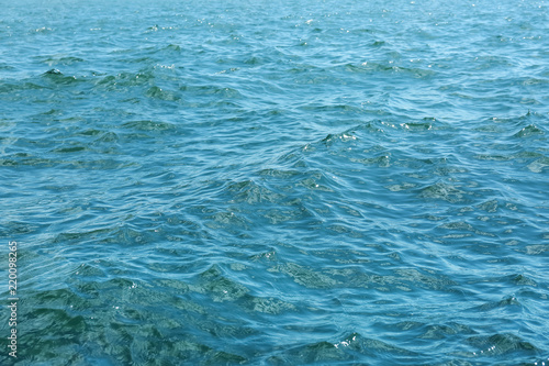 Beautiful view of water surface in blue sea