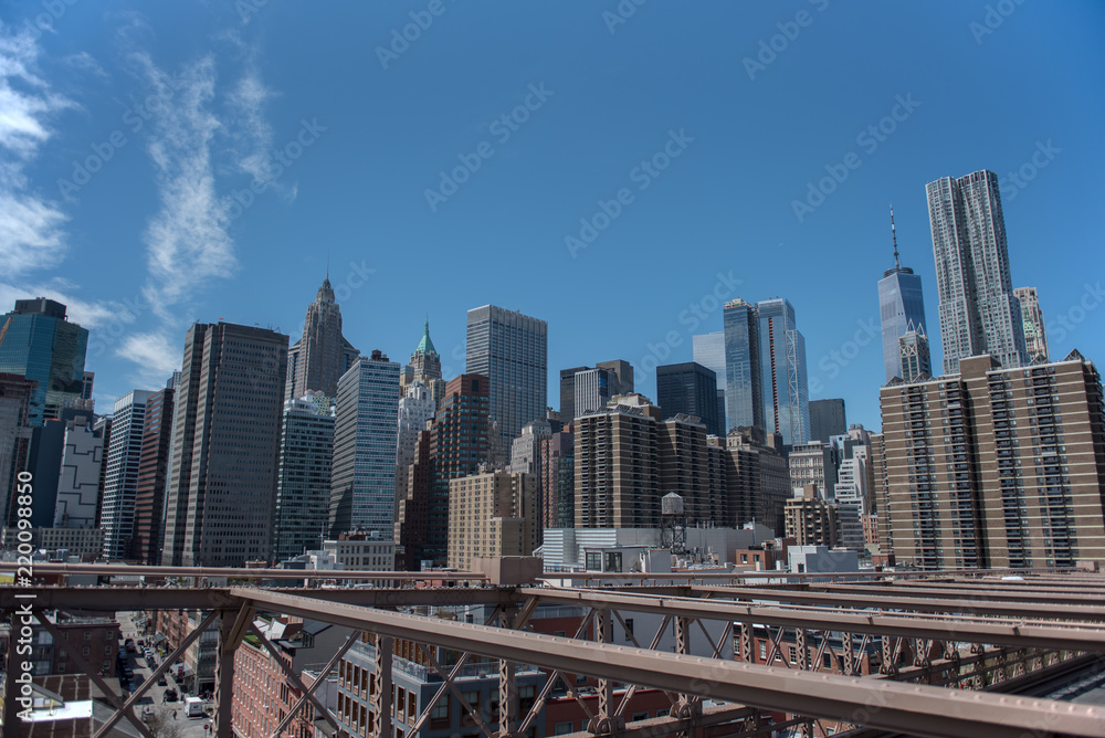 Brooklyn Bridge mit Blick auf Manhatten
