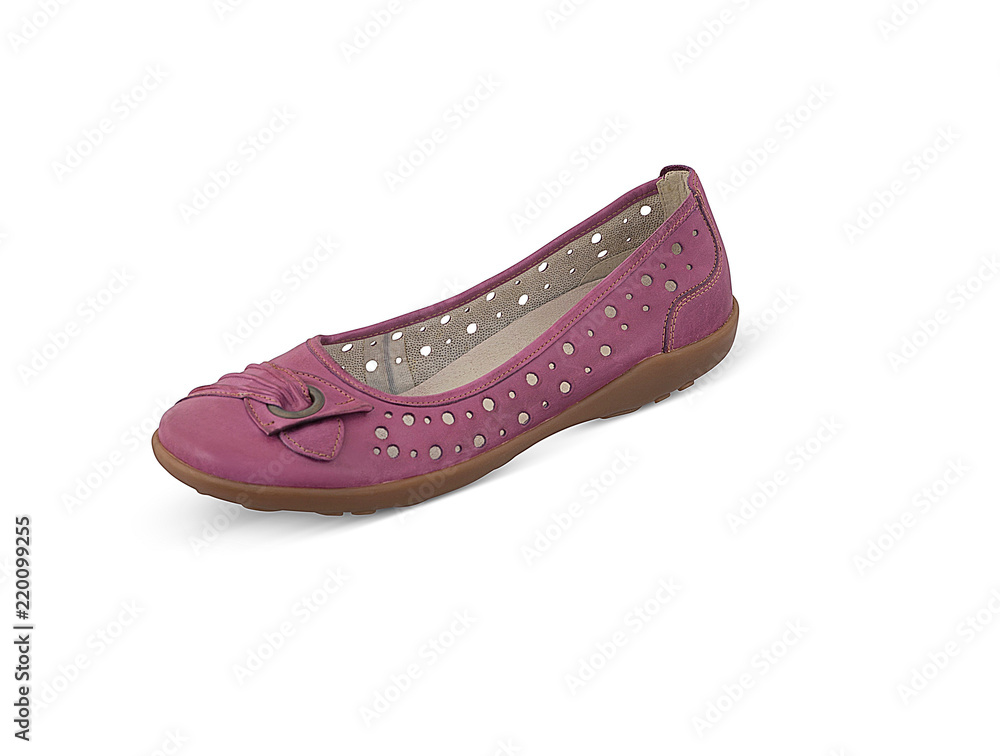 View of pretty dark pink color designer ladies sleeper with comfortable brown sole. Front buckle make it more attractive and beautiful. View of pretty dark pink color designer ladies sleeper with comfortable brown sole. Front buckle make it more attractive and beautiful.