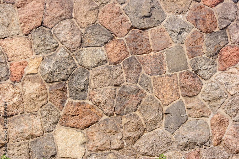 Obraz premium old stone wall outdoor closeup