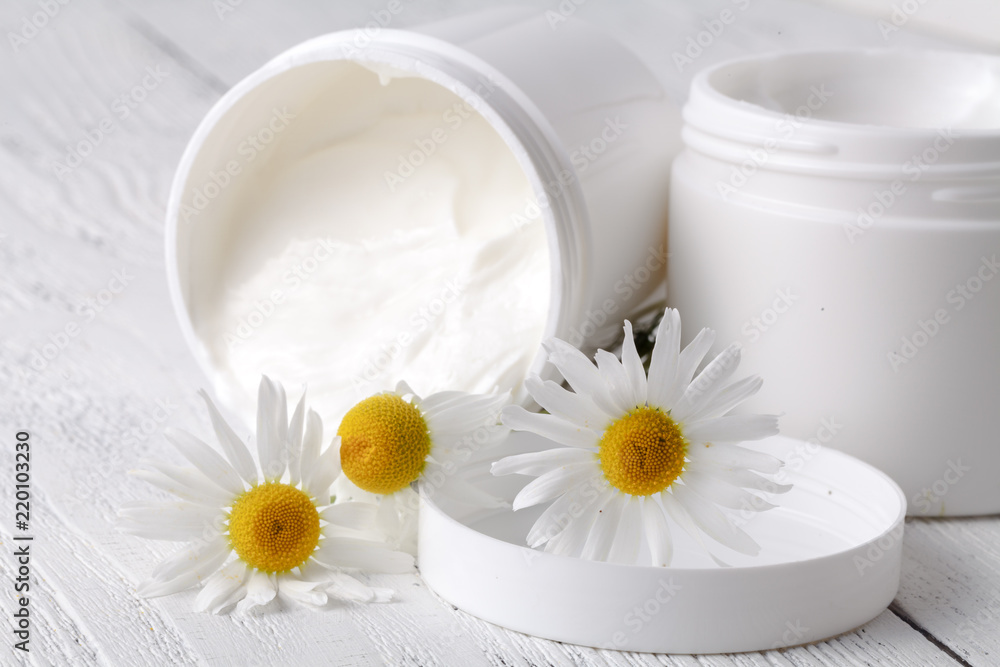 face cream or body cream with camomile flower face cream or body cream with camomile flower