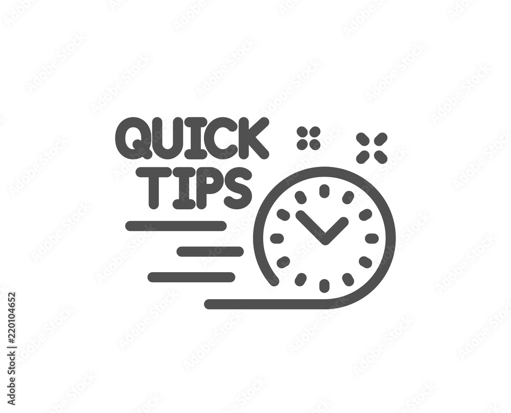 Quick tips line icon. Helpful tricks sign. Tutorials symbol. Quality design element. Classic style. Editable stroke. Vector Quick tips line icon. Helpful tricks sign. Tutorials symbol. Quality design element. Classic style. Editable stroke. Vector