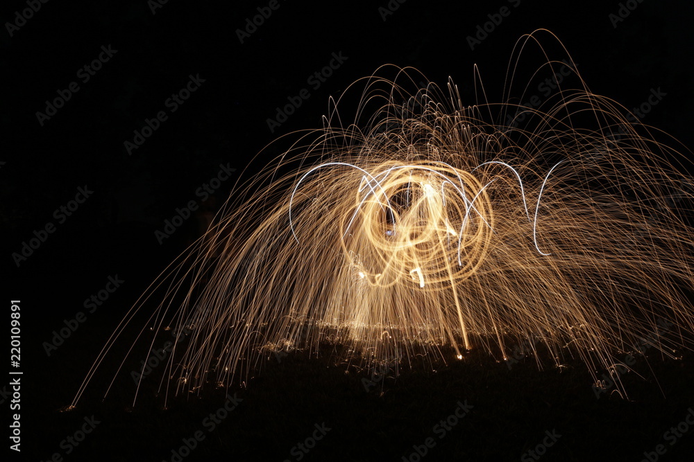 Fototapeta premium Lightpainting long exposure