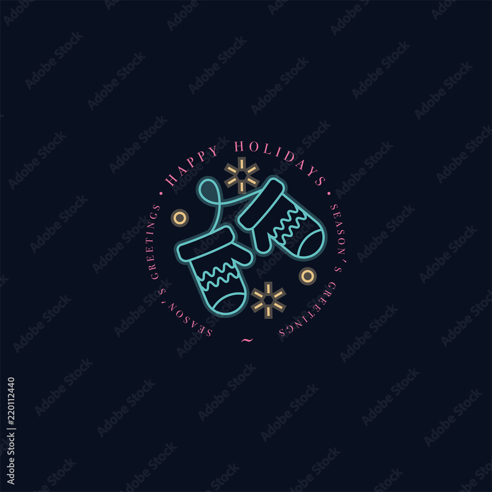 Lovely Merry Xmas concept linear neon design with Christmas gloves. Greeting typography compositions Xmas cards, banners or posters and other printables. Lovely Merry Xmas concept linear neon design with Christmas gloves. Greeting typography compositions Xmas cards, banners or posters and other printables.