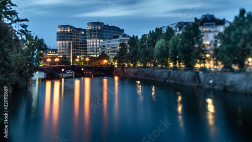 Photography Berliner Spreebogen am Abend zur blauen Stunde