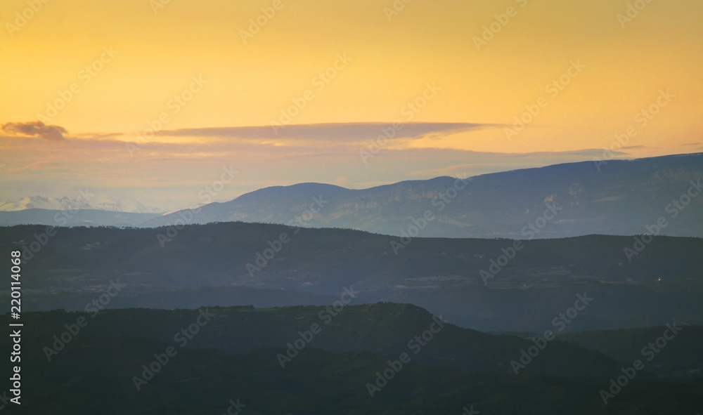 View from mountain of Montserrat near Barcelona. Spain View from mountain of Montserrat near Barcelona. Spain