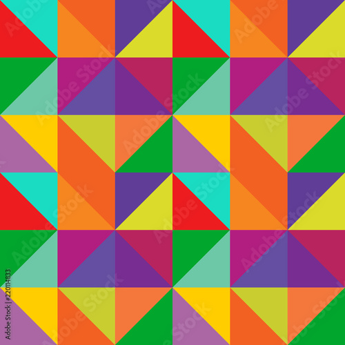seamless abstract colorful background of triangles