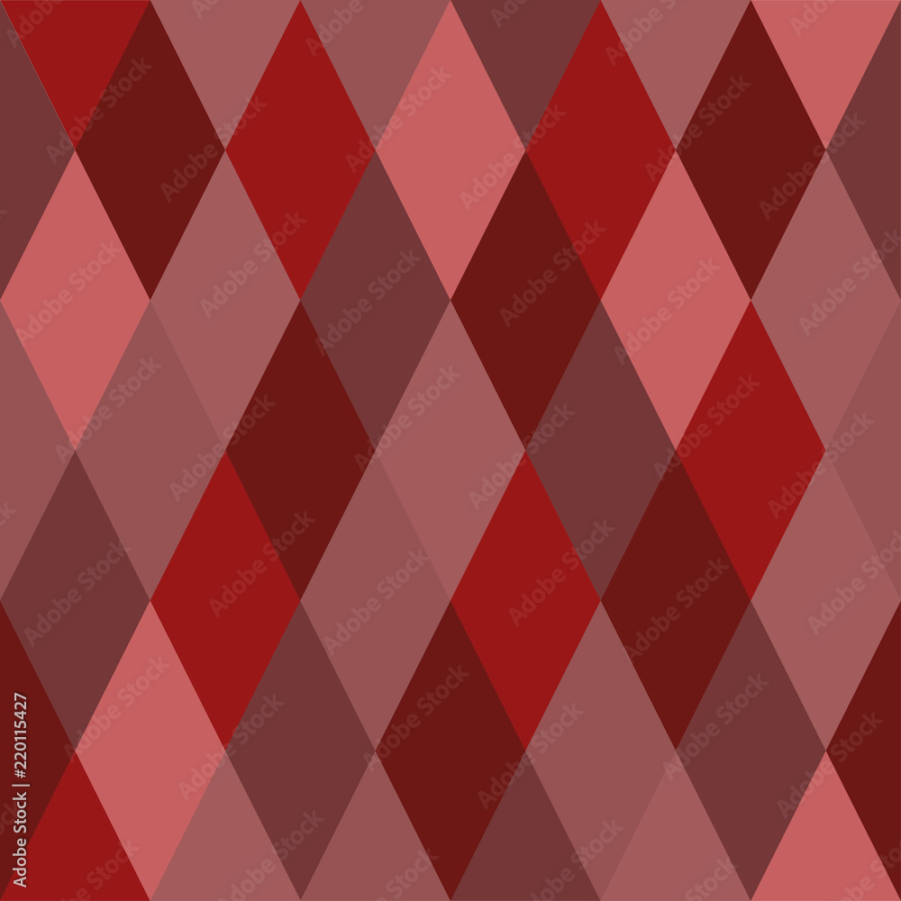 Seamless pattern of rhombuses of burgundy and red hues. Seamless pattern of rhombuses of burgundy and red hues.