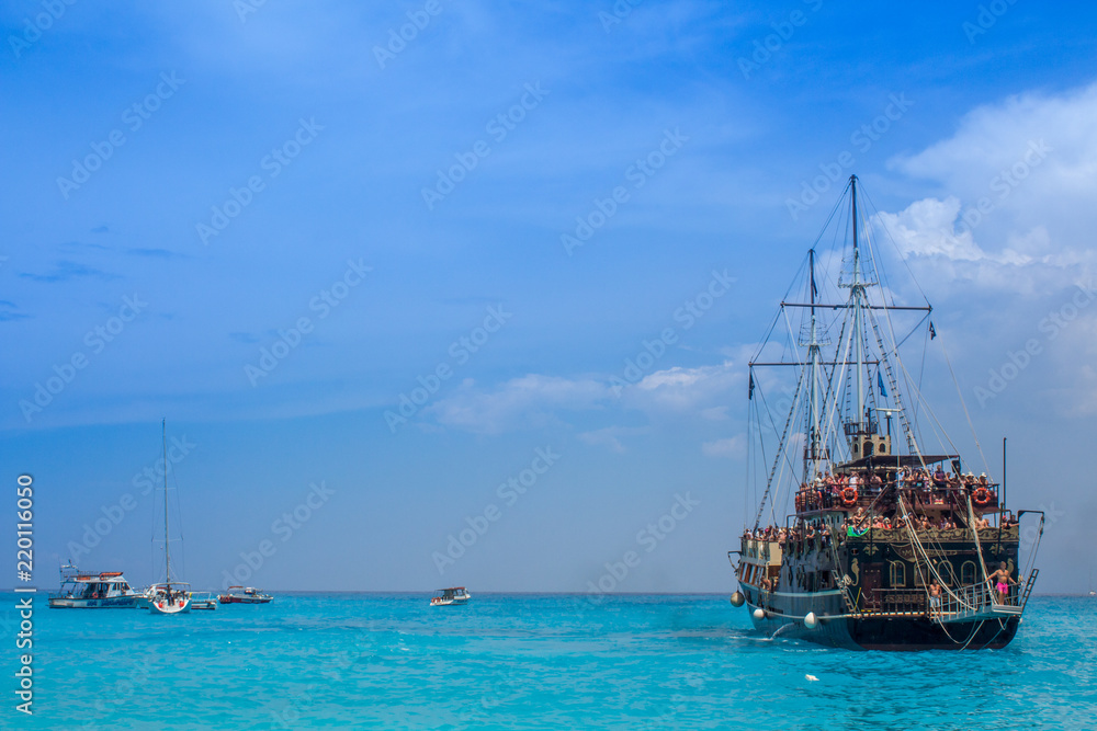 Old pirate ship near Navagio beach, Zakynthos Old pirate ship near Navagio beach, Zakynthos