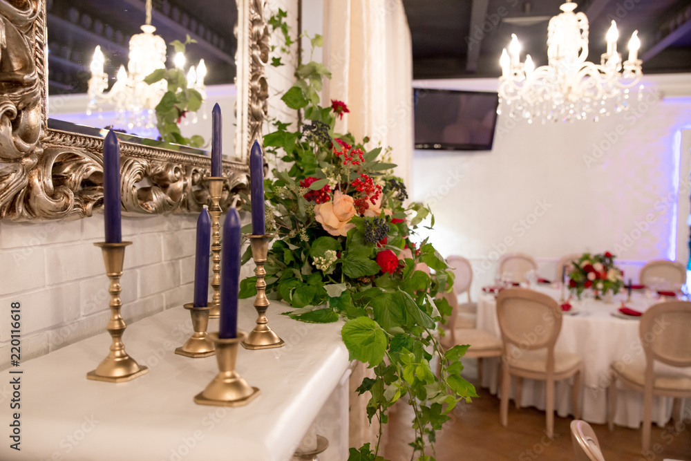 table decor for wedding ceremony, table setting, flowers, red and white decor table decor for wedding ceremony, table setting, flowers, red and white decor