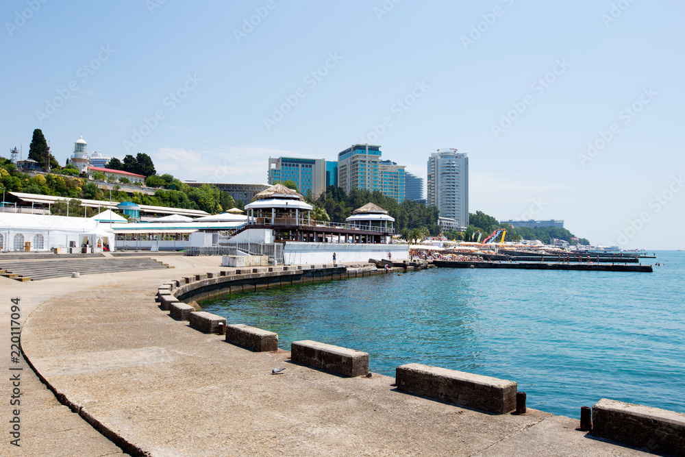 View of the main waterfront of the city