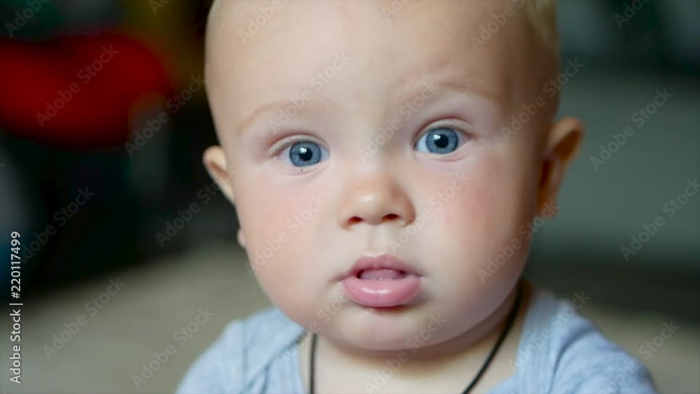 Surprisingly beautiful eyes of the 8 months child. Close up Surprisingly beautiful eyes of the 8 months child. Close up
