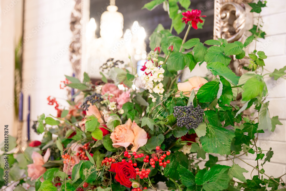 table decor for wedding ceremony, table setting, flowers, red and white decor table decor for wedding ceremony, table setting, flowers, red and white decor