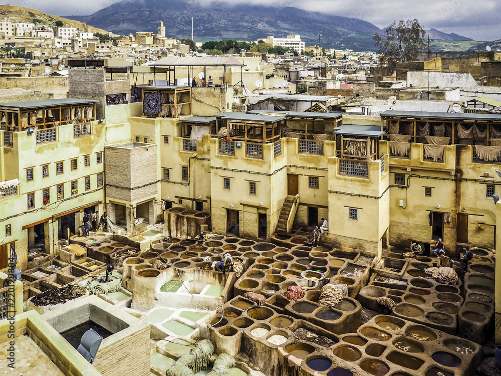 Chouara tannery in Fez Morocco