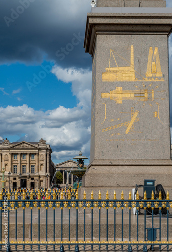 Paris, place, Concorde, obélisque, fontaine 