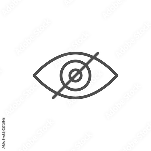 Invisibility line icon