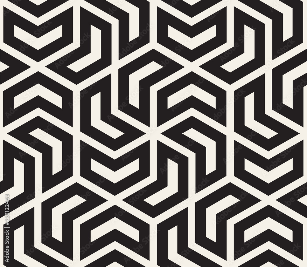 Vector seamless pattern. Modern stylish abstract texture. Repeating geometric tiles