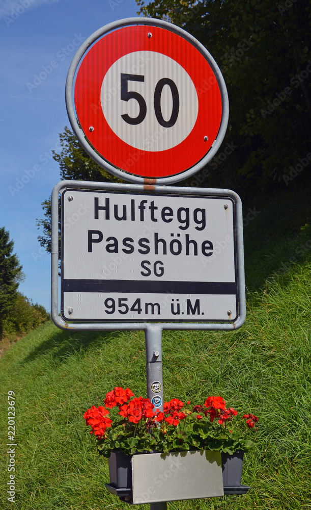Hulftegg Passhöhe, Kanton St. Gallen