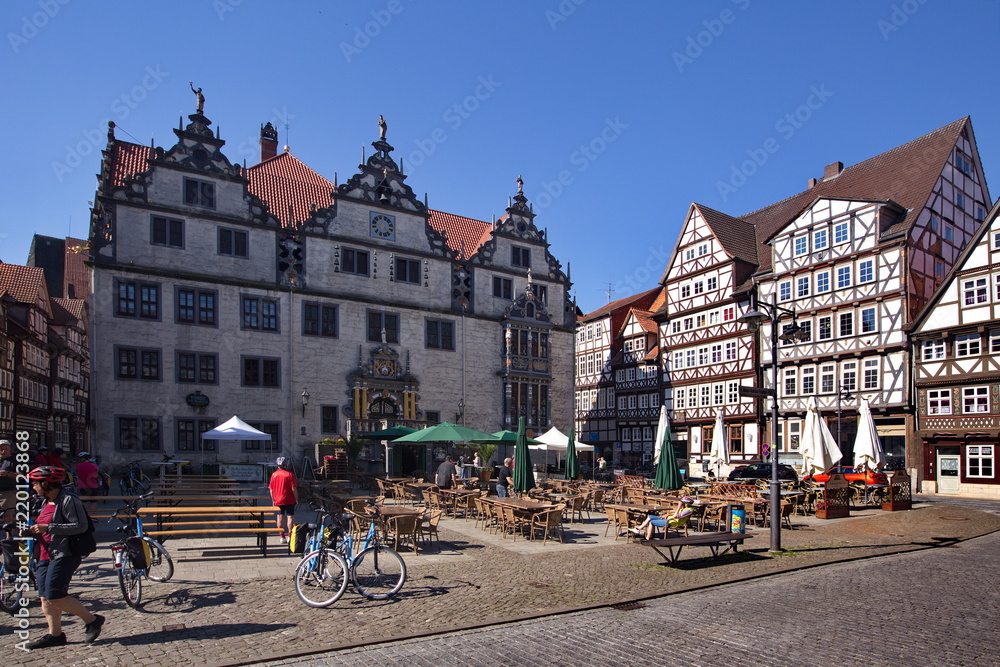 Obraz premium Hann. Münden Rathausplatz