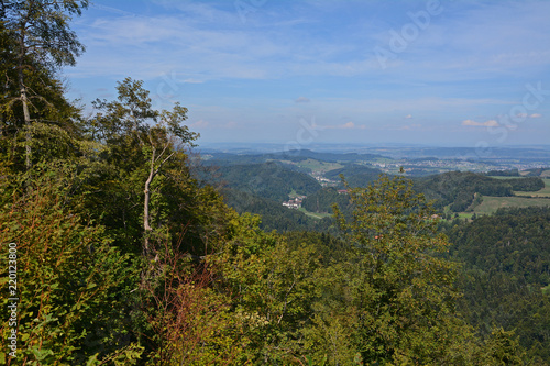 Panorama von der Iddaburg, Gemeinde Kirchberg, Kanton Thurgau