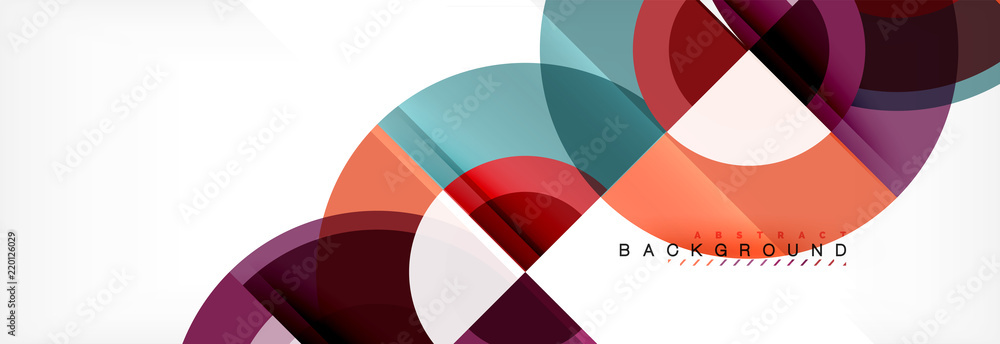 Obraz premium Vector circular geometric abstract background