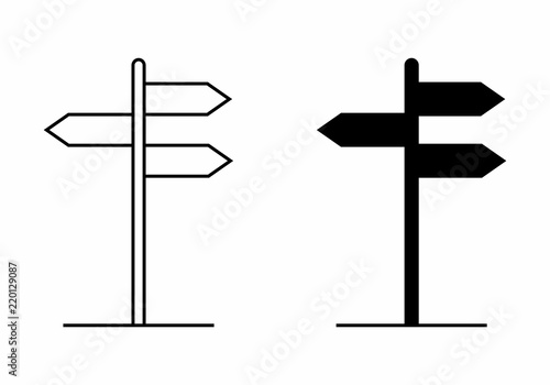 Direction plates illustration