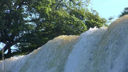 Iguazu Falls. Powerful streams at the top of salto Bossetti. photo