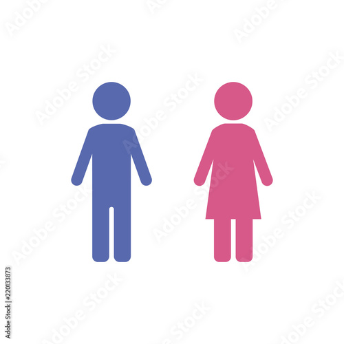 Man and woman toilet sign  restroom symbol illustration  wc sign vector