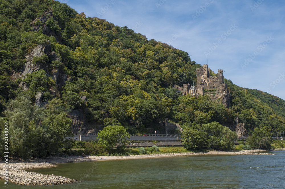 Burg Rheinstein Castle at Rhine Valley in Germany