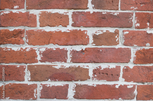 Red old brick wall background beton stone