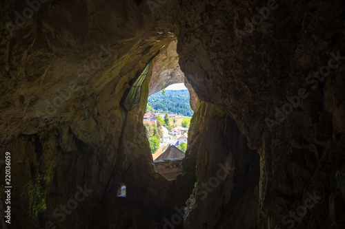 View from Medieval Predjama Castle in Postojna Cave, Slovenia