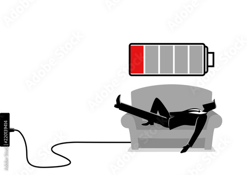 Recharging Businessman