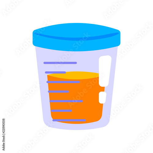 Analytical container icon isolated on white. Vector illustration