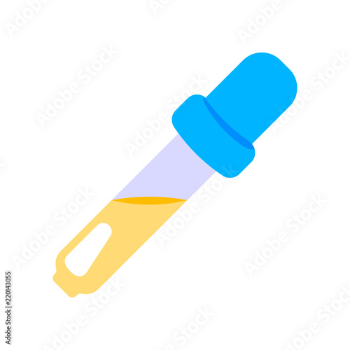 Dropper icon isolated on white. Vector illustration.