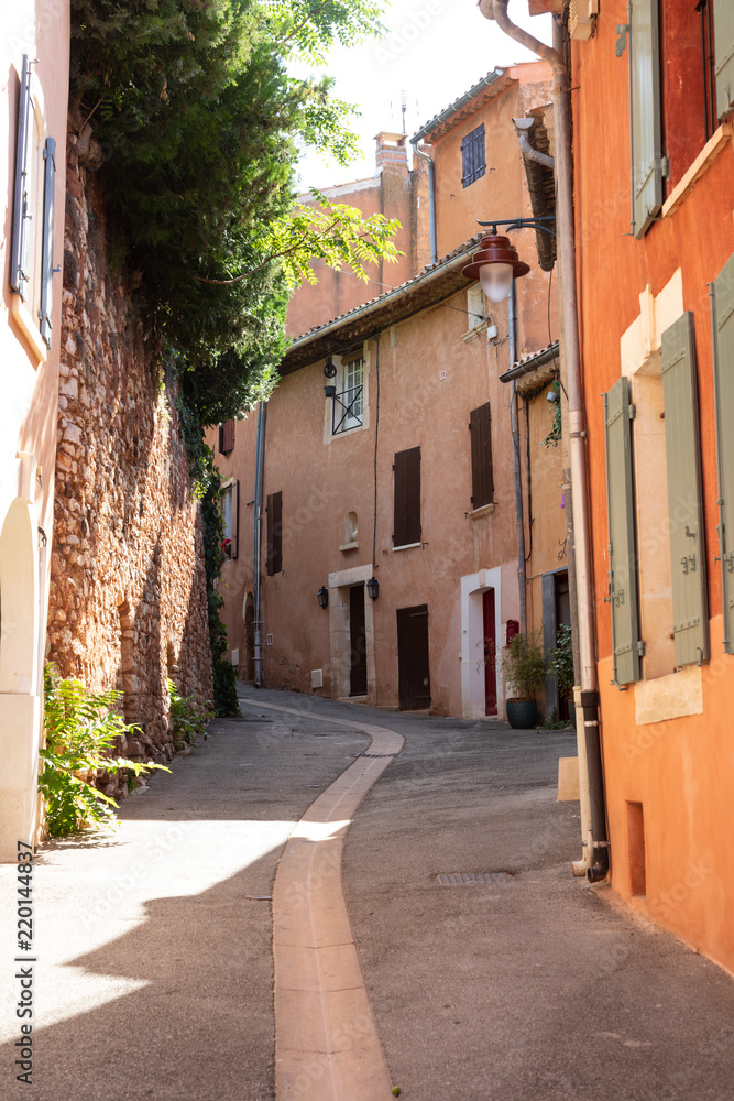 Fototapeta premium A Winding Street in Roussillion, France