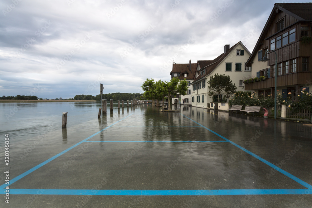 Hochwasser Sommer 2016 in Gottlieben am Bodensee