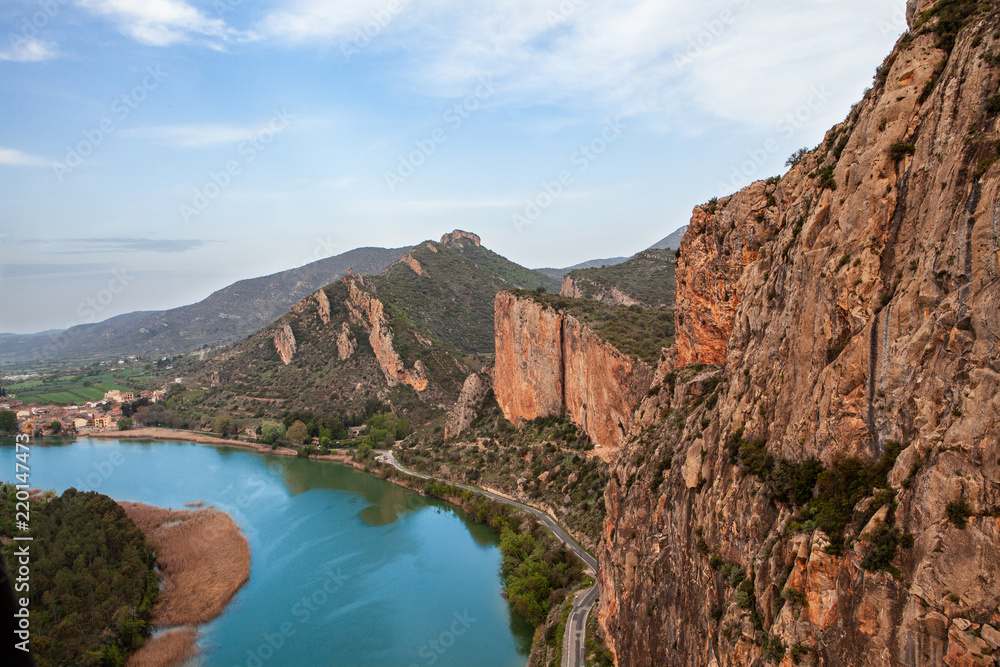 La Roca dels Bous and Panta de Sant Llorenc aerial photo