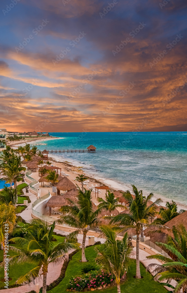 Walkway Along Tropical Beach