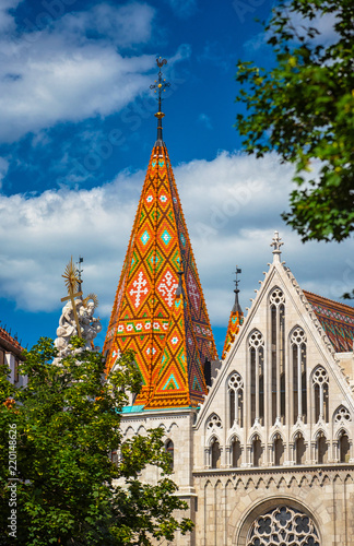 Detail of St Matthias church in Budapest