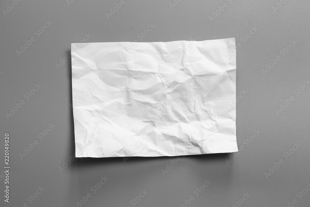 Blank portrait mock-up crumpled paper. brochure magazine isolated on Gray background, changeable background / White paper isolated. Blank portrait mock-up crumpled paper. brochure magazine isolated on Gray background, changeable background / White paper isolated.