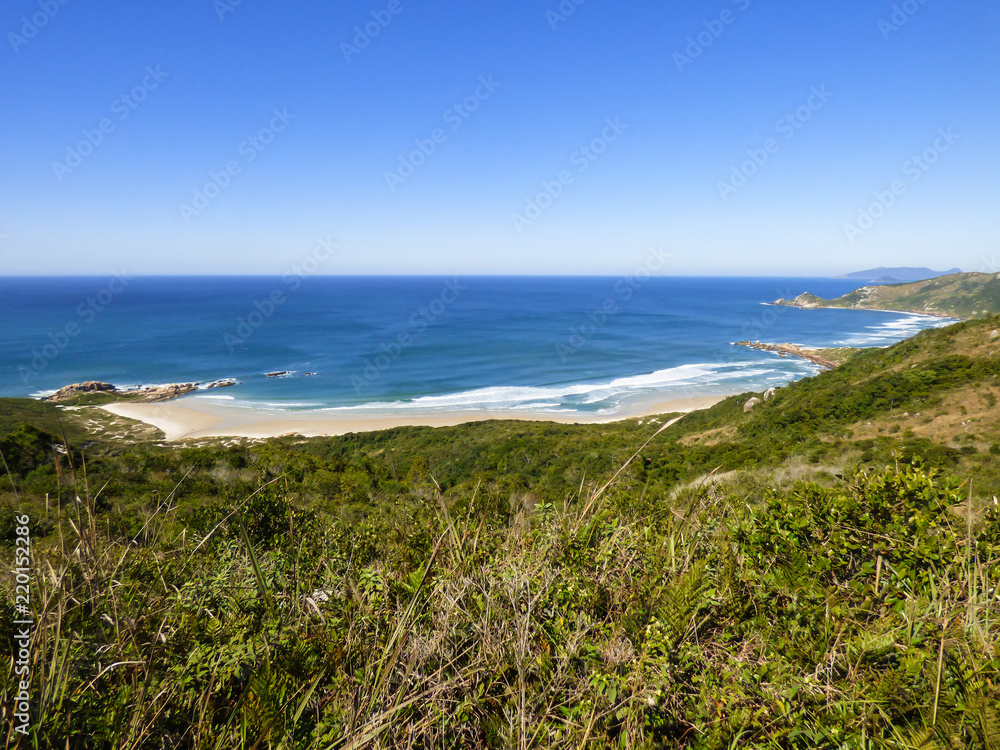 A view of Galheta beach from Boa vista hiking path - Florianopolis, Brazil
