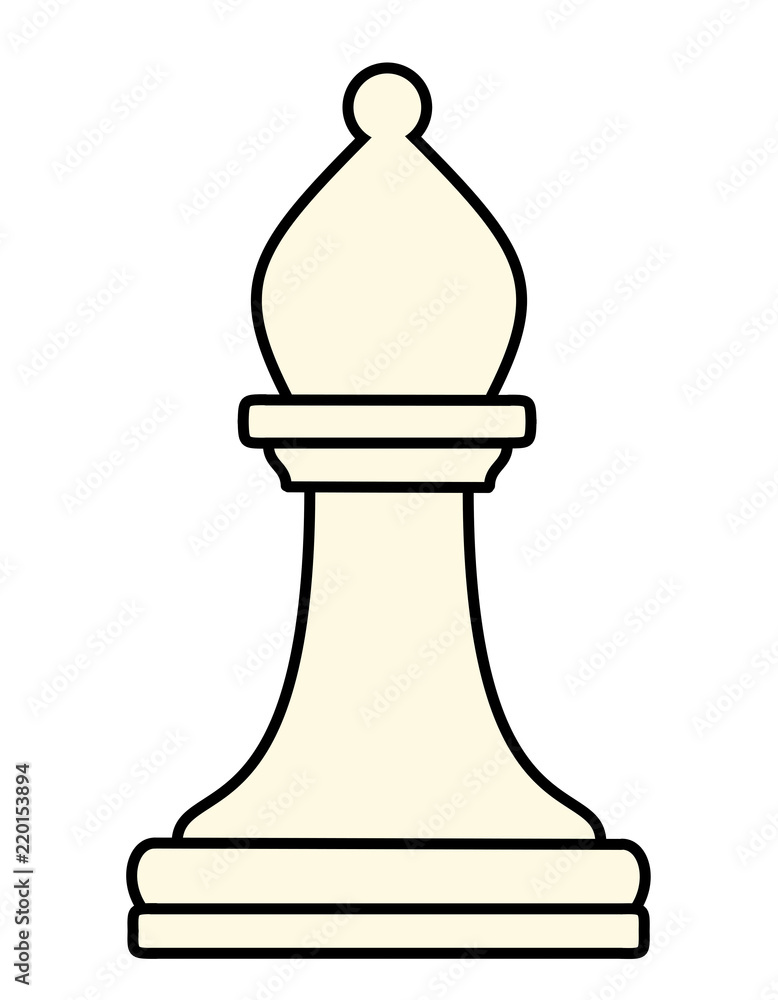 チェスの駒 ビショップ 白 Stock イラスト Adobe Stock