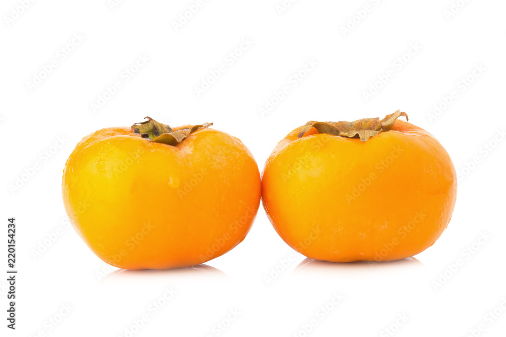 persimmon fruit ripe fresh isolated on white background persimmon fruit ripe fresh isolated on white background