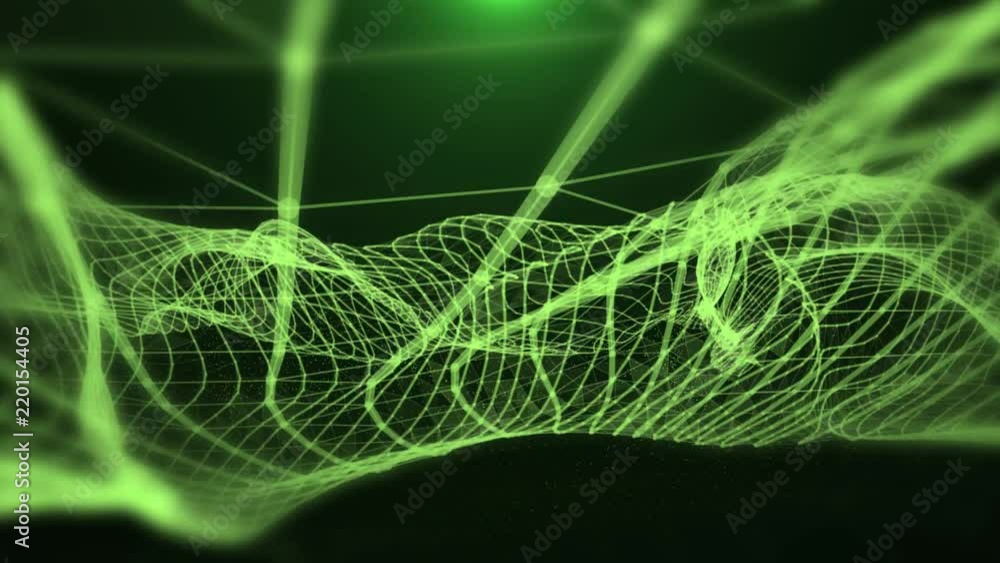 Plexus fantasy abstract technology and motion background. Animated ...