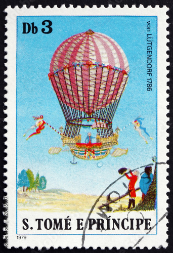 Postage stamp Sao Tome and Principe 1979 Balloon von Lutgendorf,