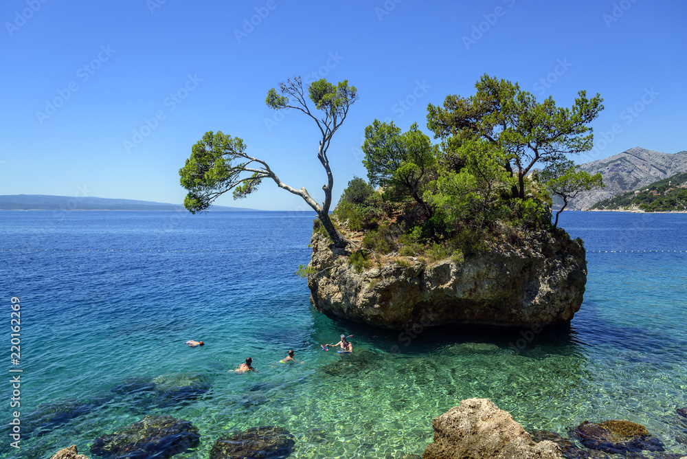 Obraz premium Amazing View Of Brela Beach, Dalmatia, Croatia.