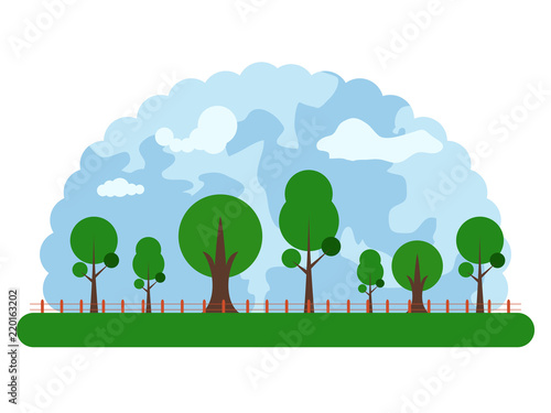 Landscape of an outdoor park