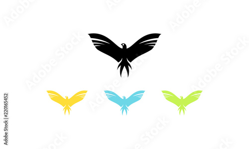 Colorful bird logo © nura