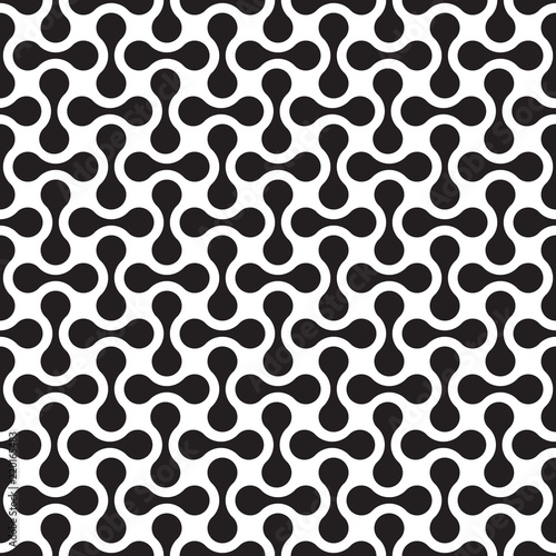 Seamless abstract geometric organic interlocking shape pattern