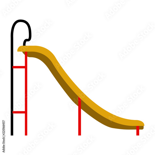 Isolated playground slide icon